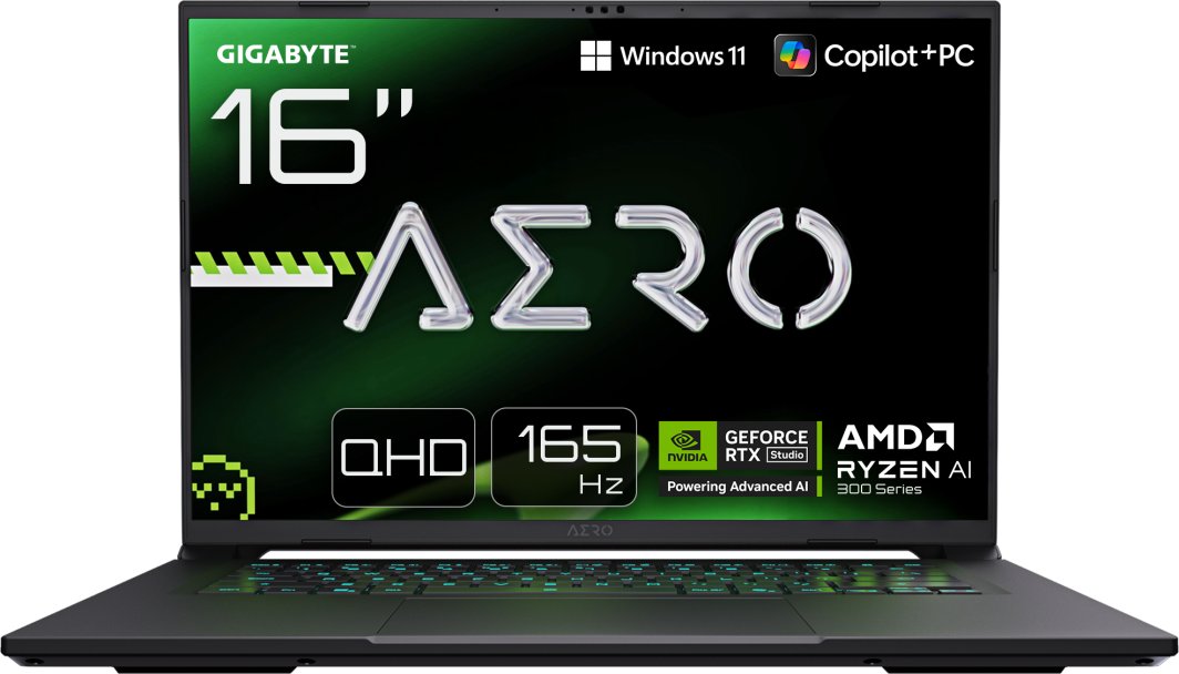 Gigabyte Aero X16 1VH93DEC64AH AMD Ryzen™ Al 7 350 Gaming Notebook 40.6 cm (16"") 1