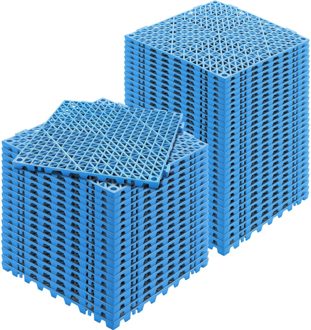 Mata drenażowa niebieskie 30x30cm 50szt PVC łączona antypoślizgowa łazienka