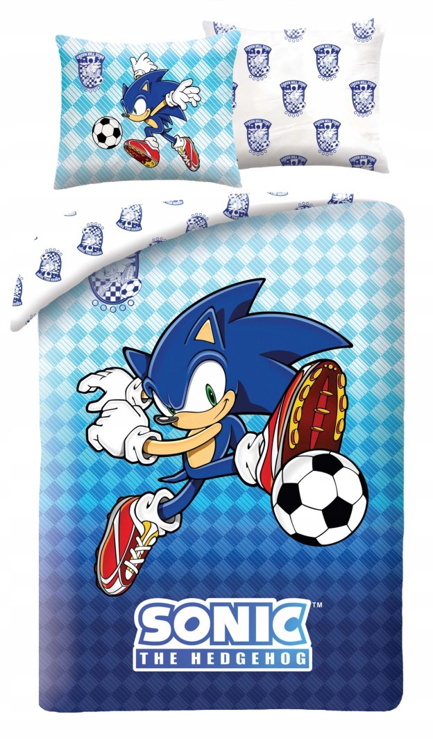 Halantex vaikiškas patalynės komplektas Sonic Football, 140x200 cm, 2 dalių 1