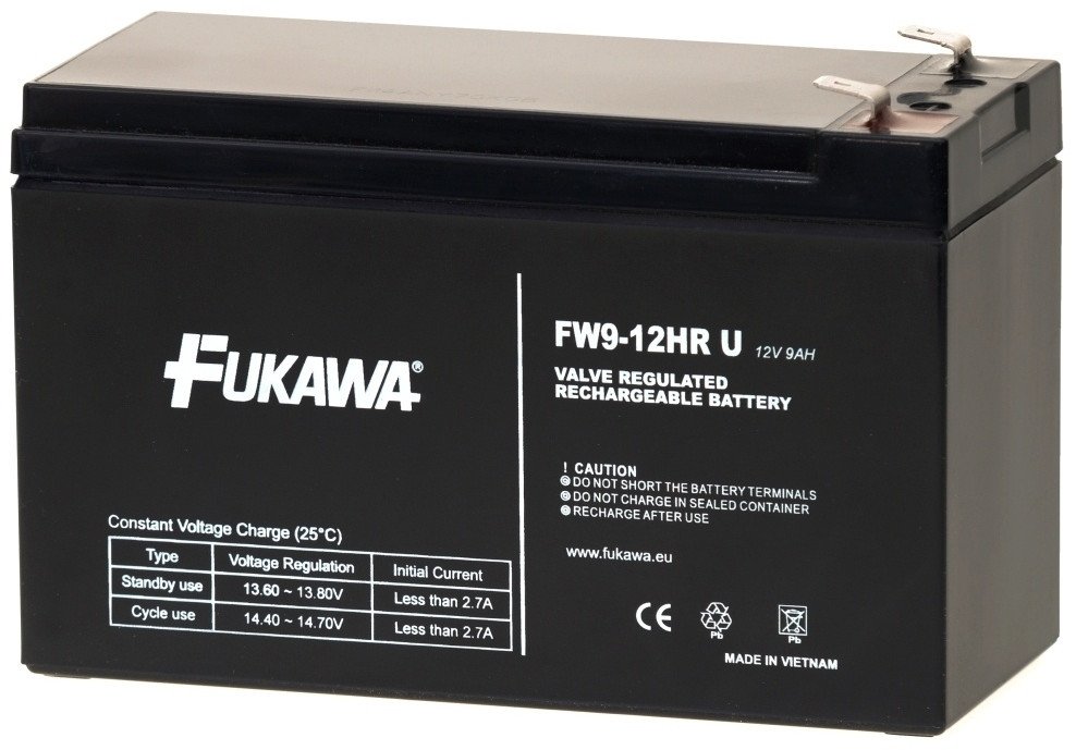 Baterie - FUKAWA FW 9-12 HRU (12V/9Ah - Faston 250), životnost 5let 1