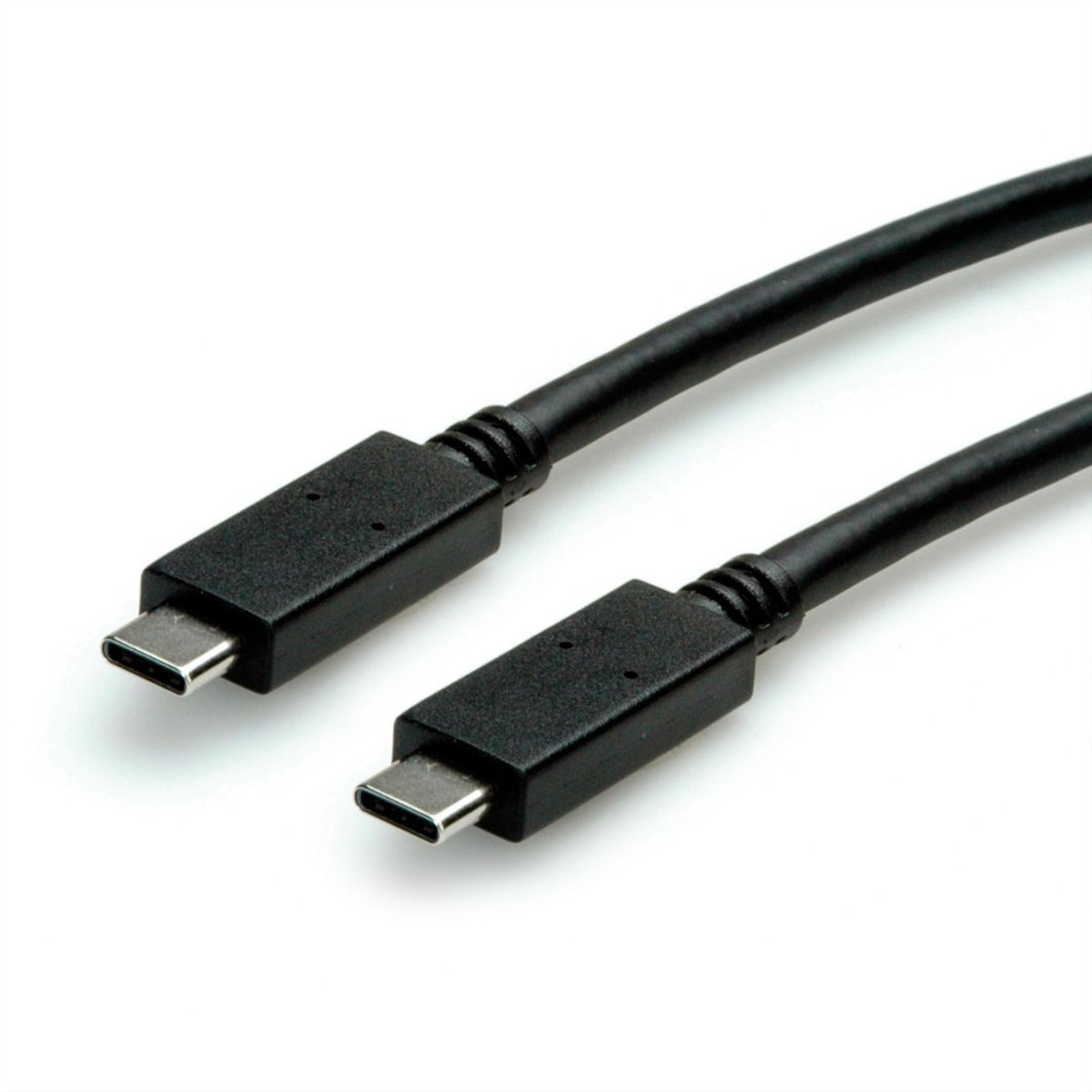 ROLINE GREEN Kabel USB 3.2 Gen 2, PD (Power Delivery) 20V5A, z Emark, C-C, M/M, czarny, 0,5 m 1