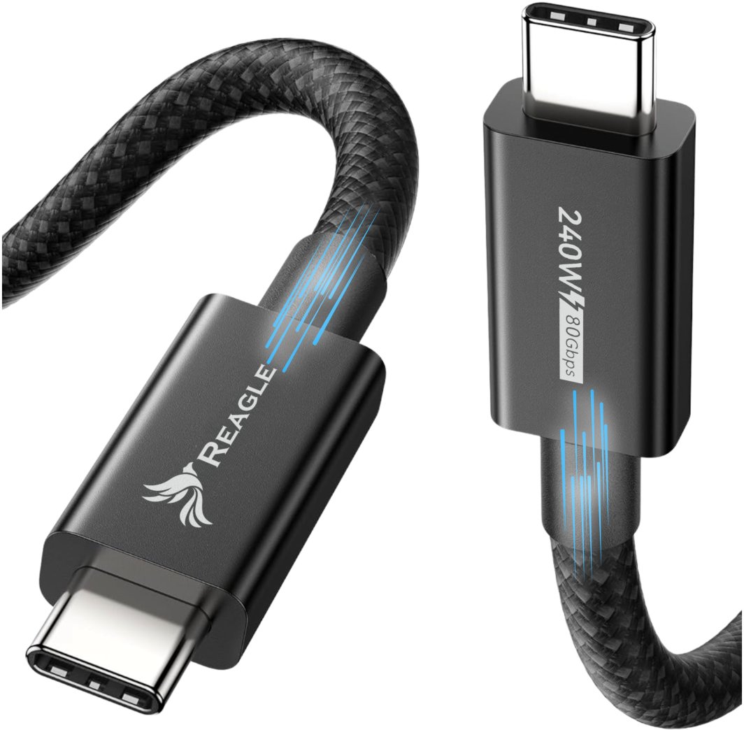 Kabel USB Reagle USB-C - USB-C 1.5 m Czarny