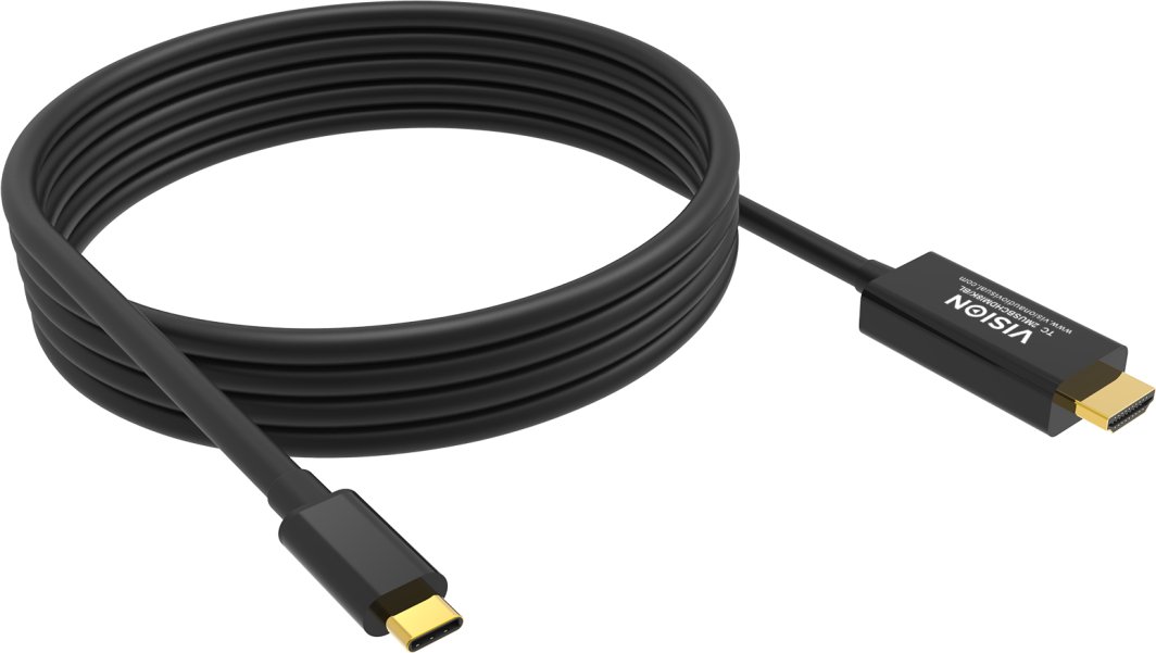 Kabel USB Vision USB-C - HDMI 2 m Czarny (TC 2MUSBCHDMI8K/BL)