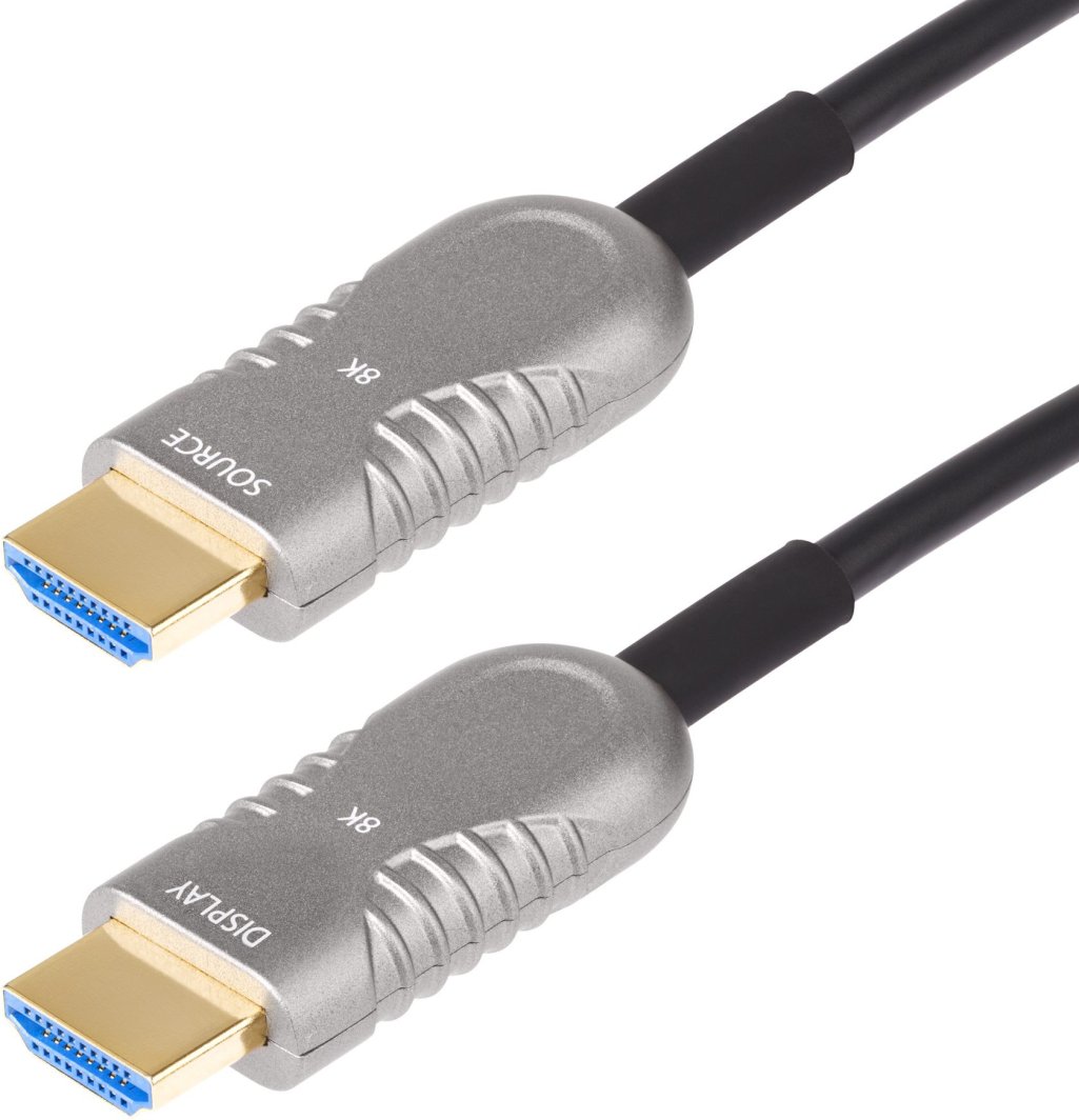 StarTech.com 30ft (9.1m) HDMI 2.1 Hybrid Active Optical Cable (AOC), CMP, Plenum Rated, Ultra High Speed HDMI Fiber Optic Cable, 48Gbps, 8K 60Hz/4K 120Hz, HDR10+/FRL/TMDS/eARC - CMP In Wall HDMI 2.1/2.0 Cord (8K-A-30F-HDMI-CABLE) - Ultra High Speed - 1