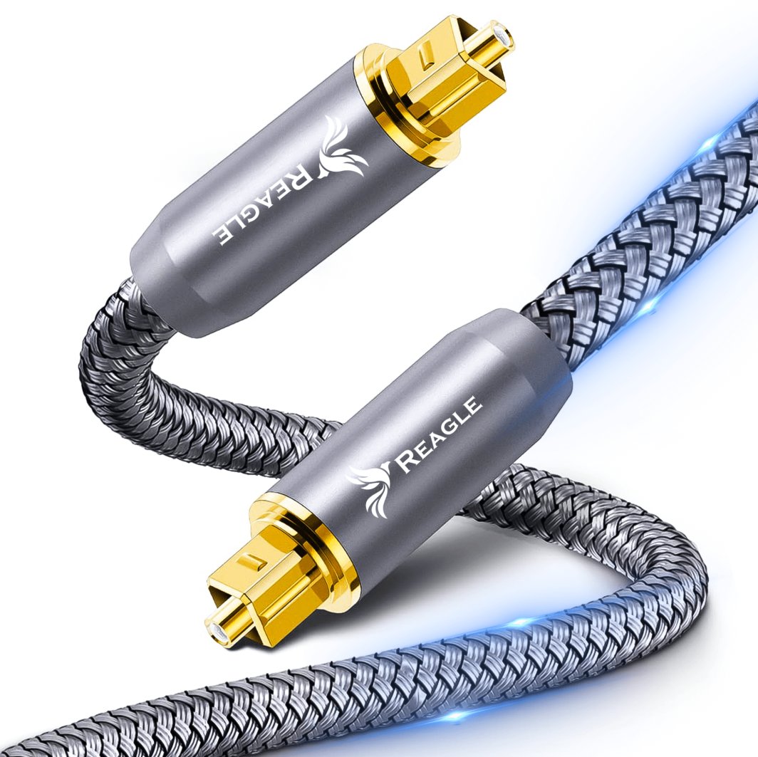 Kabel Optyczny Toslink 1M HQ SPDIF Digital Audio Przewód Cyfrowy Światłowód Reagle