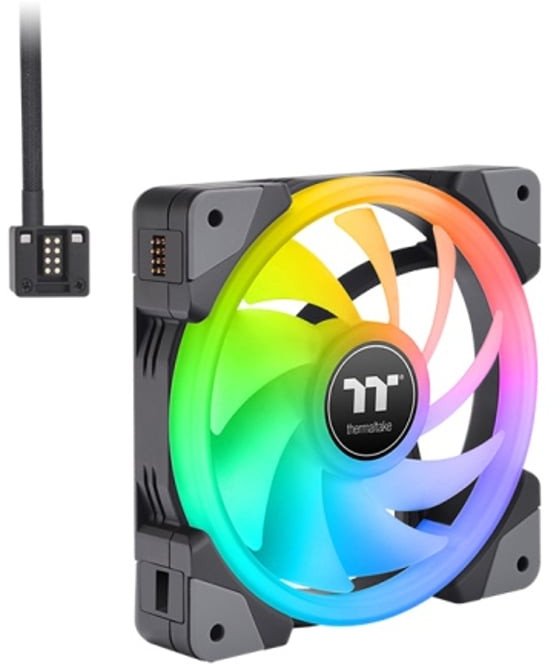 Thermaltake SWAFAN EX14 RGB PC Cooling Fan TT Premium Edition Obudowa komputera Chłodnica powietrza 14 cm Czarny 3 szt.