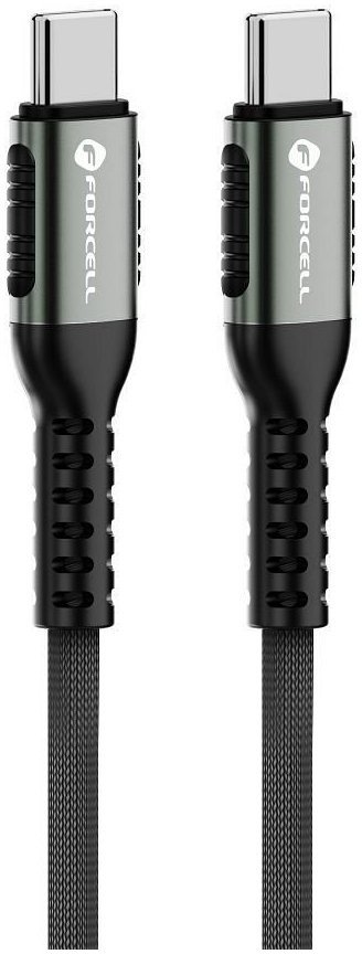 Kabel USB ForCell USB-C - USB-C 0.25 m Czarny