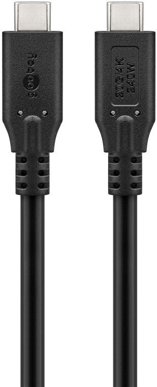 Kabel USB Goobay USB-C - USB-C 1.5 m Czarny (RB74188)