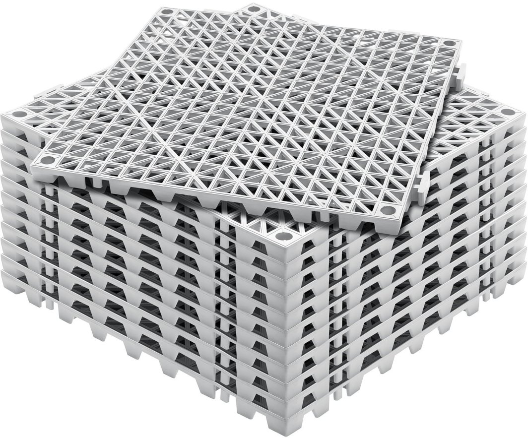 Mata drenażowa niebieskie 30x30cm 12szt PVC łączona antypoślizgowa łazienka