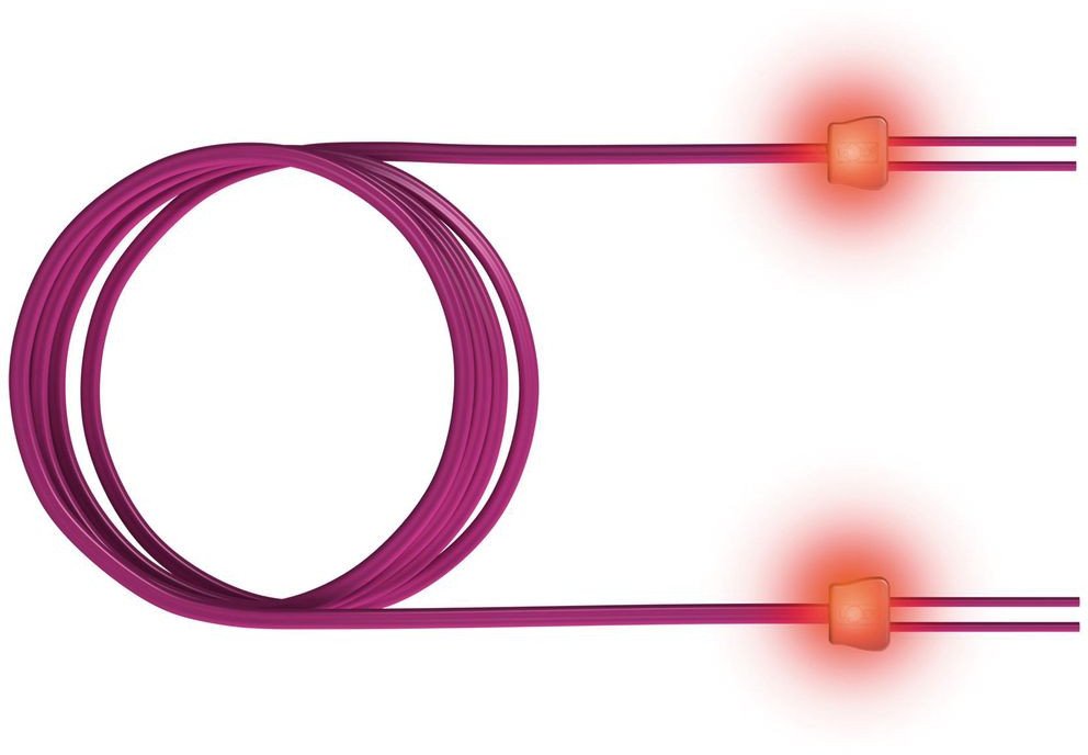 saCon LWL-LED-Patchkabel duplex 50/125µm OM4, LC/LC, fioletowy, 10 m