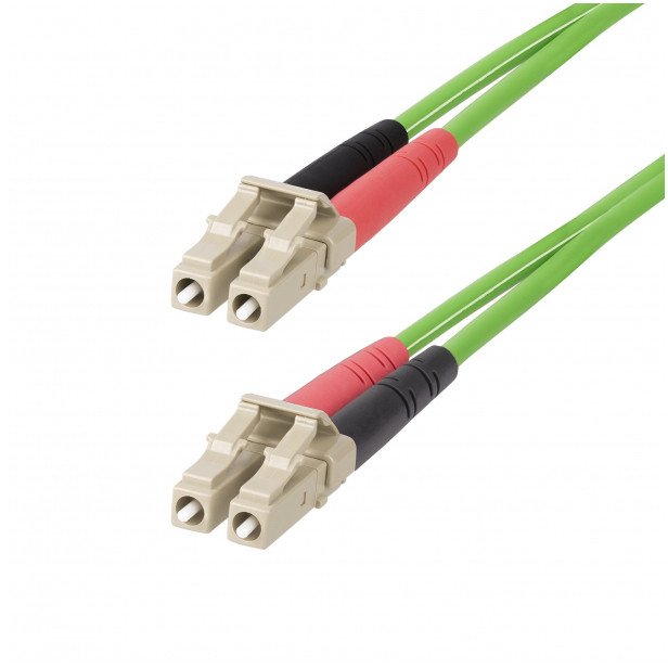 StarTech.com 1m (3ft) LC to LC (UPC) OM5 Multimode Fiber Optic Cable, 50/125um Duplex LOMMF Zipcord, VCSEL, 40G/100G, Bend Insensitive, Low Insertion Loss, LSZH Fiber Patch Cord - Patch-Kabel - LC/UPC Multi-Modus (M) zu LC/UPC Multi-Modus (M) - 1 m - 1