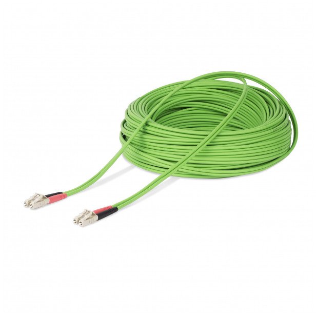 StarTech.com 25m (82ft) LC to LC (UPC) OM5 Multimode Fiber Optic Cable, 50/125um Duplex LOMMF Zipcord, VCSEL, 40G/100G, Bend Insensitive, Low Insertion Loss, LSZH Fiber Patch Cord - Patch-Kabel - LC/UPC Multi-Modus (M) zu LC/UPC Multi-Modus (M) - 25 1