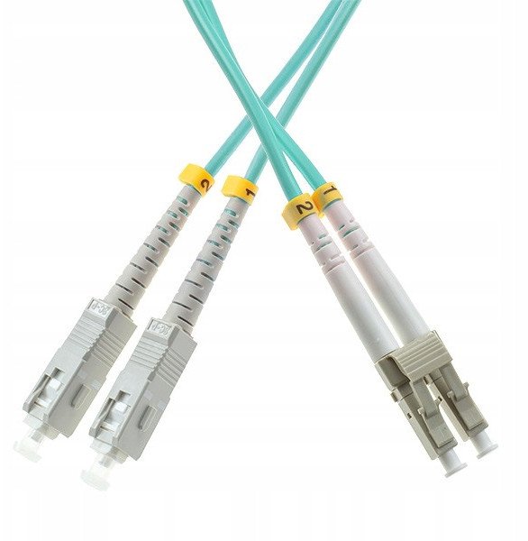 Patchcord MM SC/UPC-LC/UPC duplex 1m 50/125 3.0mm OM3 1