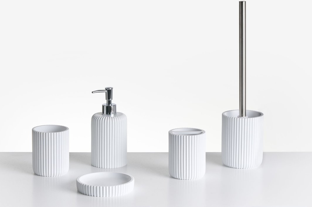 Zestaw akcesoriów łazienkowych 5 elementów CAMANA Biały