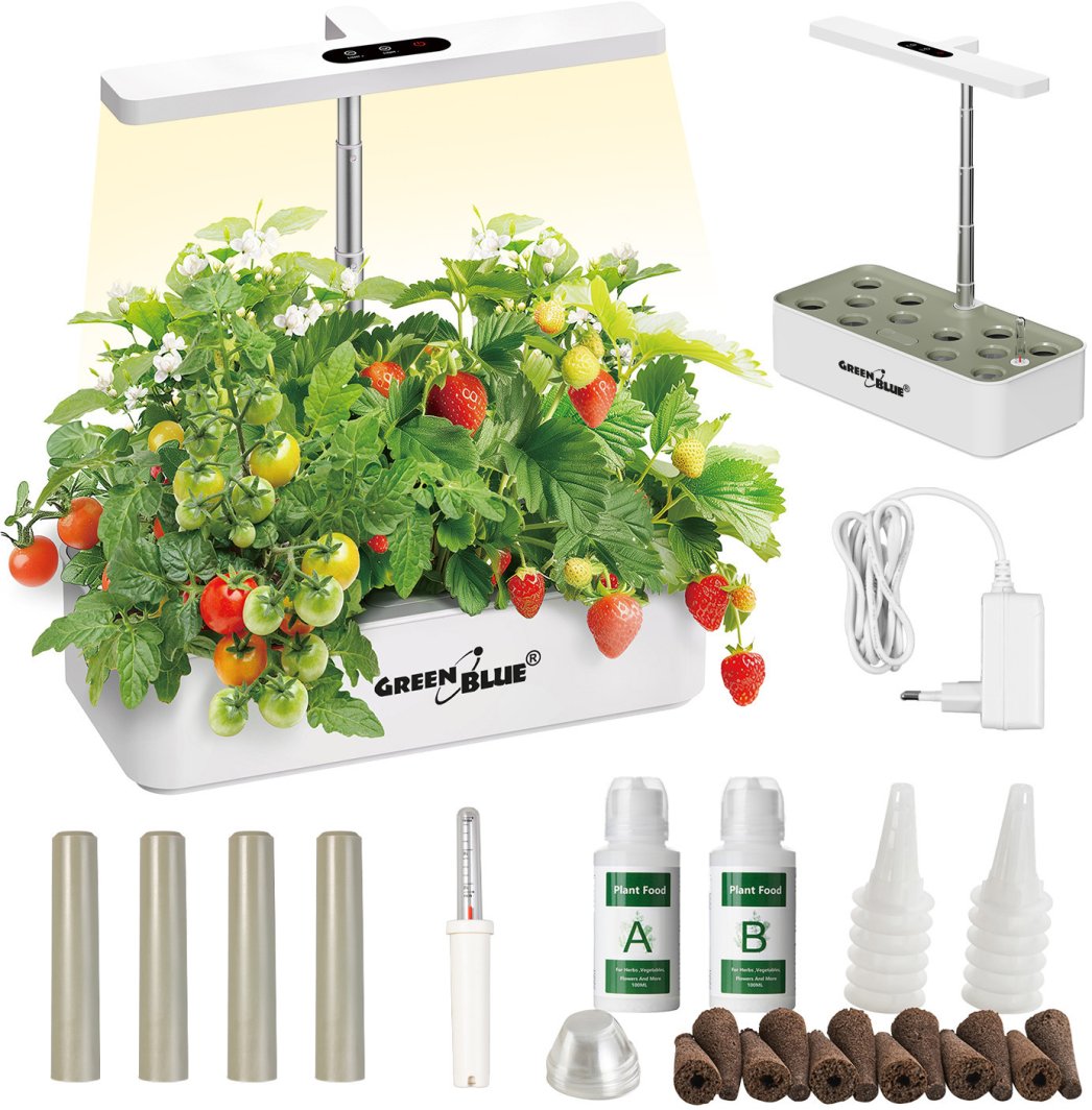 Inteligentny System wewnętrznej uprawy roślin GreenBlue, doniczka SMART, pojemność 4L, 220-240V AC 50/60Hz 0.4A  GB133 1
