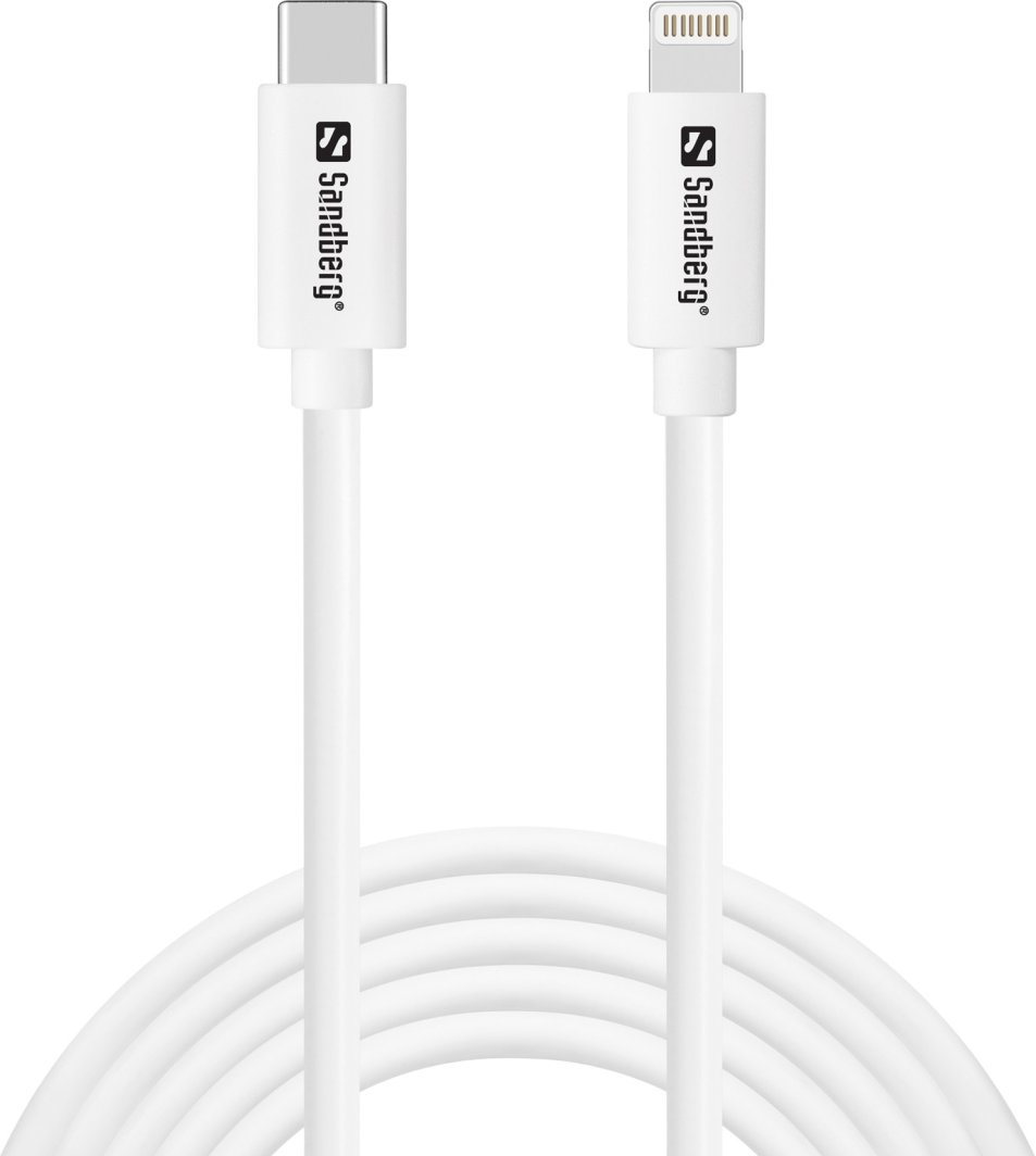 Kabel USB Sandberg Lightning - USB-C 2 m Biały (136-59)