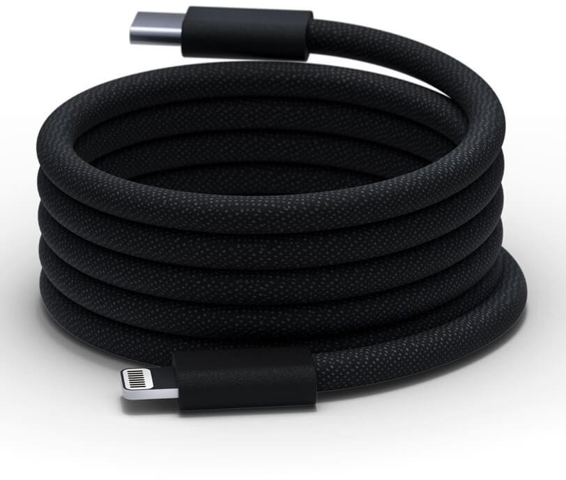 Magnetyczny kabel do telefonu USB-C-lightning LV1277 1m 27W czarny 1