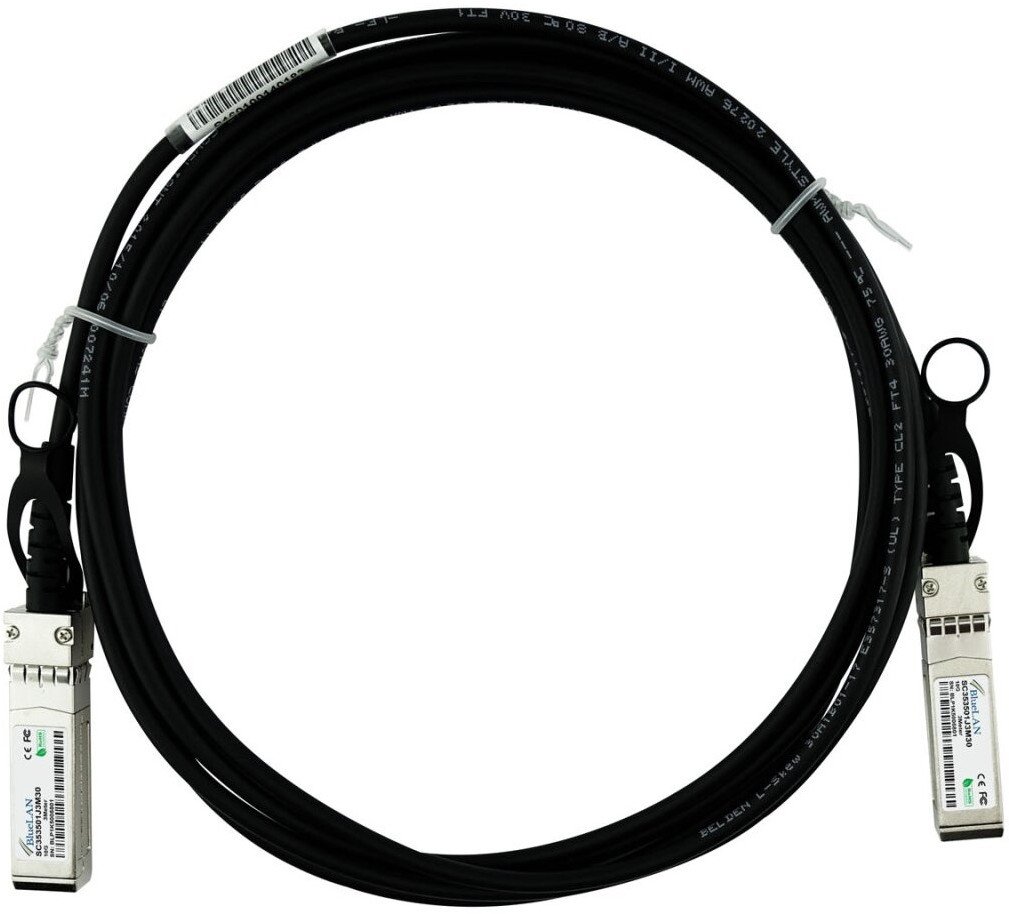 BlueOptics R9D20A-BL kabel InfiniBand / światłowodowy 3 m SFP+ Czarny, Srebrny 1