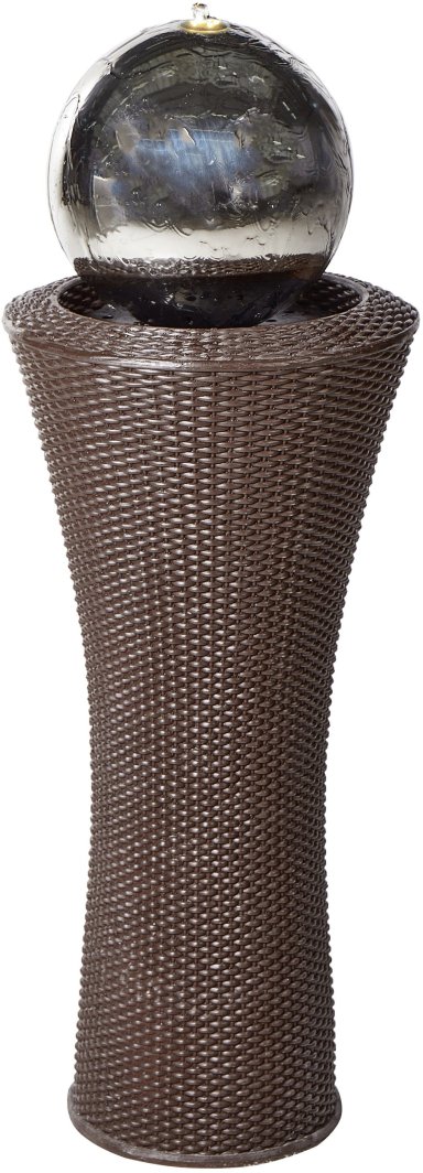 Fontanna ogrodowa z LED brązowa ZENYATTA 1