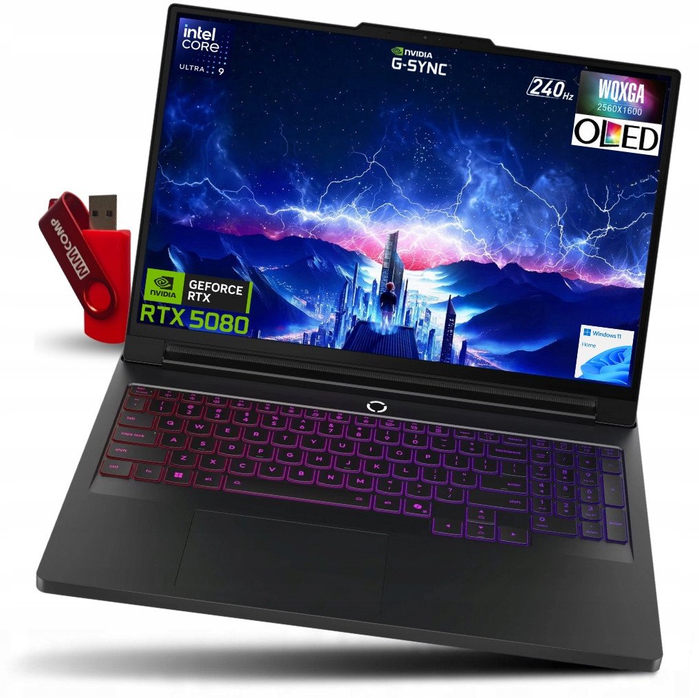 Laptop Gamingowy Lenovo Legion Pro 7 Ultra 9 64GB 8TB SSD 16" OLED RTX 5080 1
