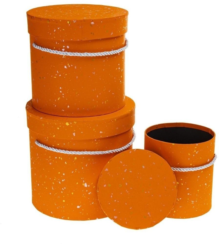 Pudełko Flower Box 3szt pomarańczowy ROZETTE 1