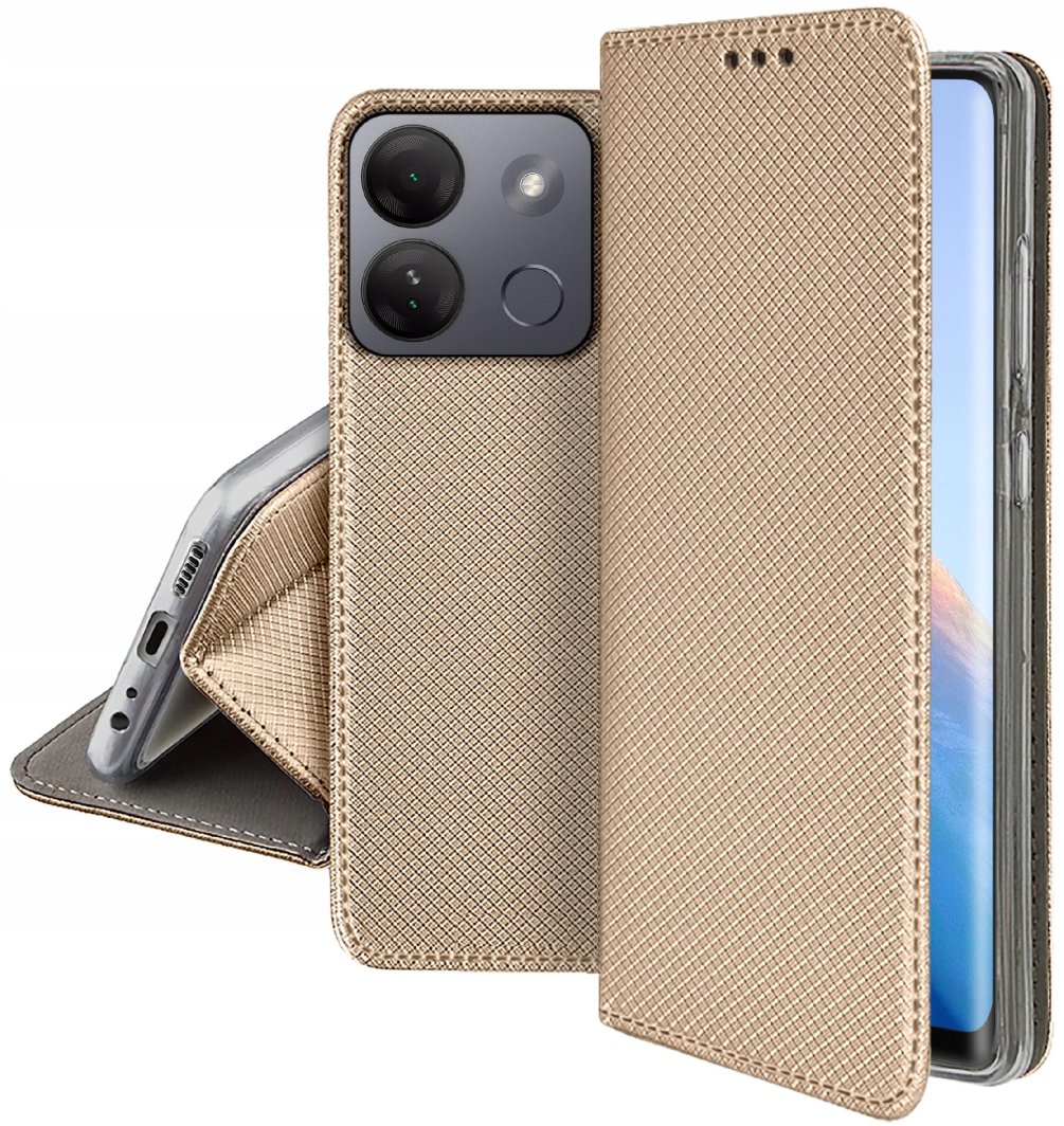 Etui do Infinix Smart 7 HD SMART MAGNET CASE PORTFEL + SZKŁO OCHRONNE 9H 1