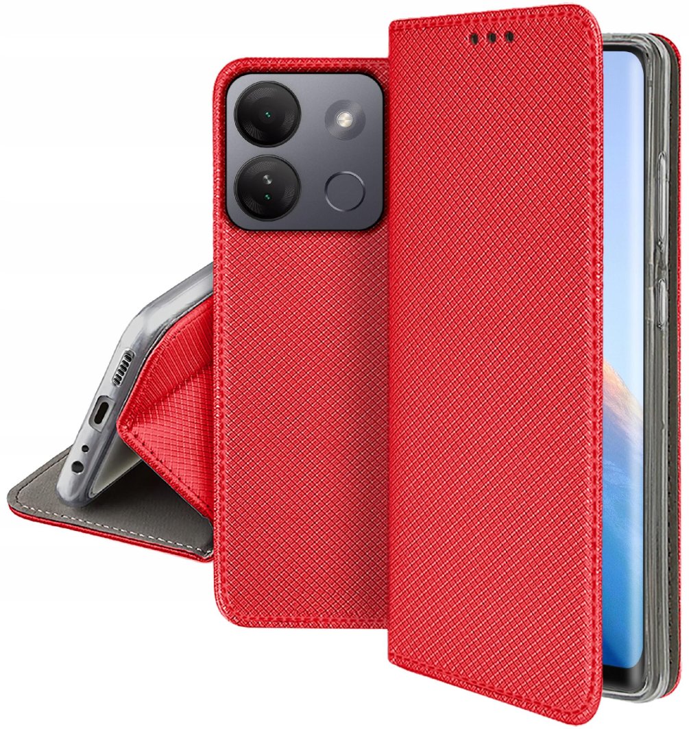 Etui do Infinix Smart 7 HD SMART MAGNET CASE PORTFEL + SZKŁO OCHRONNE 9H 1