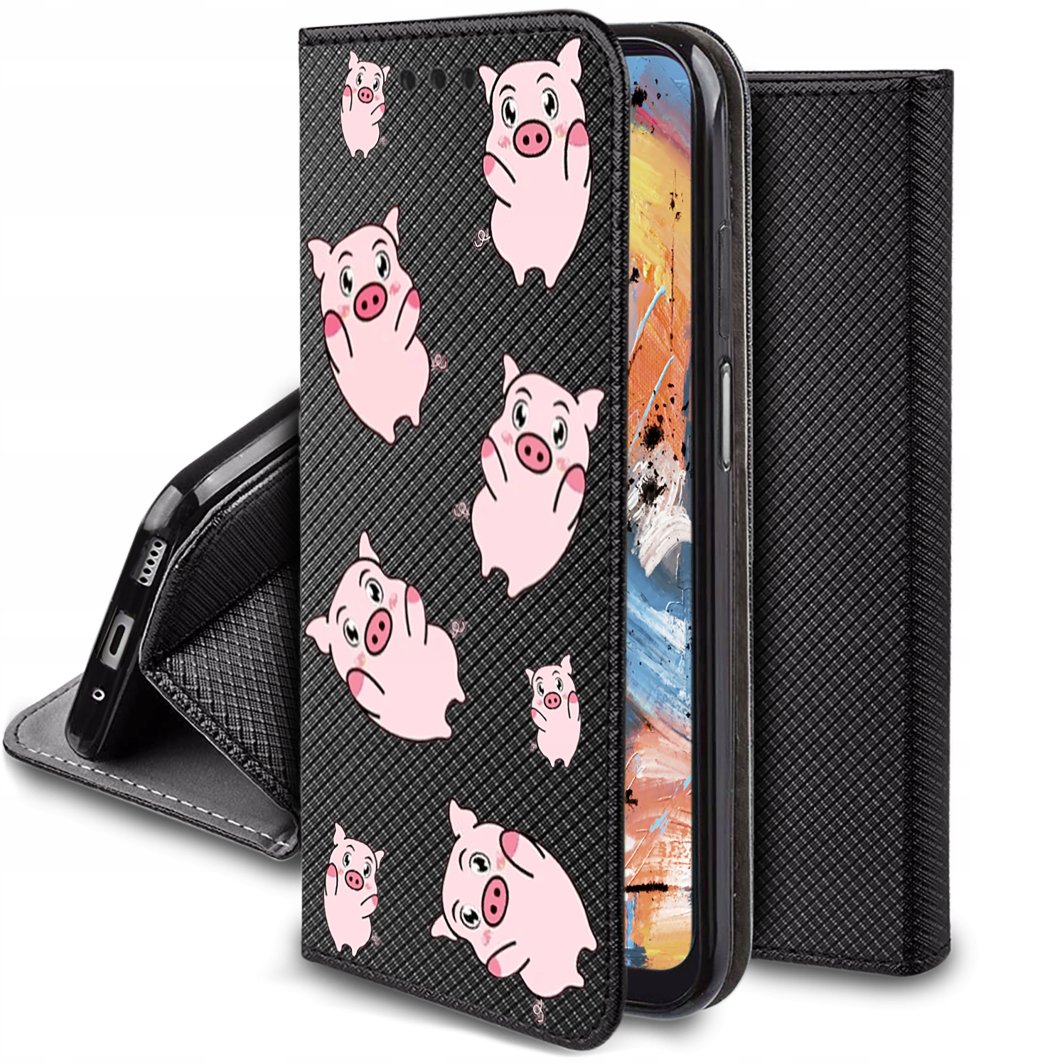 Etui Honor 90 Lite 5G MAGNET WZORY CASE PORTFEL + SZKŁO 9H 1
