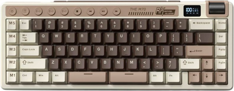 ROYAL KLUDGE RK M70 Mocha Grey Gaming Keyboard Cream switch 1