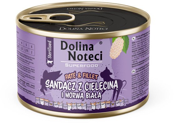Dolina Noteci Superfood  z sandaczem i cielęciną 185g 1