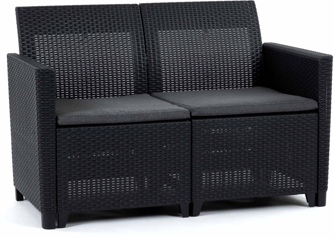Sofa ogrodowa Marie 2-osobowa grafitowa 113x65x74 cm 1