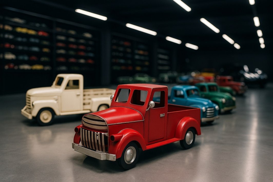 Ozdoba metalowa Samochód czerwony 49 cm 1