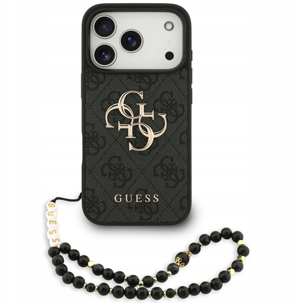 Guess Etui 4G Strap 4G Classic Logo do iPhone 17 Pro czarny