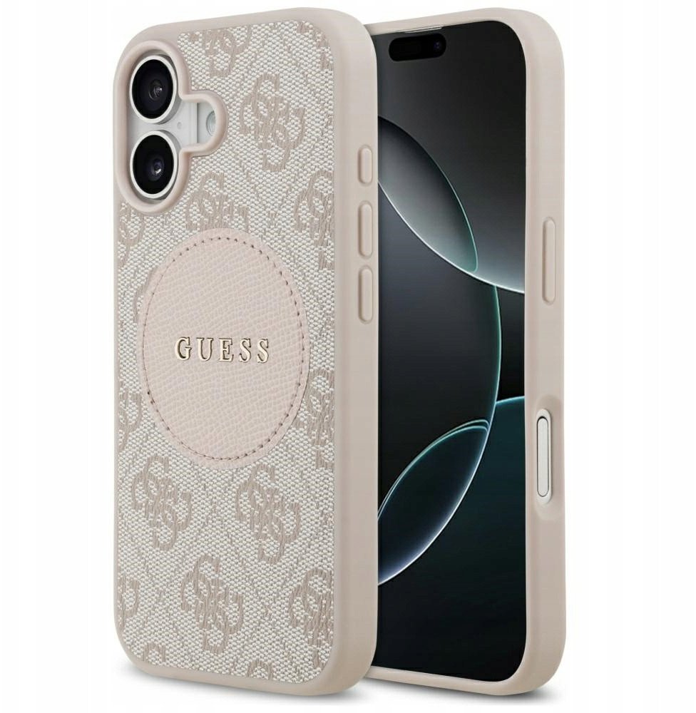 Etui Guess 4G Circle Classic Logo MagSafe do iPhone 17 różowy