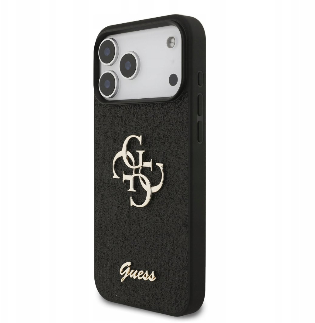 Etui Guess Fixed Glitter Big 4G do iPhone 17 Pro Max czarny