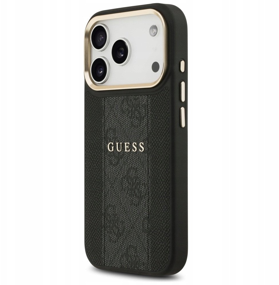 Guess Etui 4G Stripe MagSafe do iPhone 17 Pro czarny