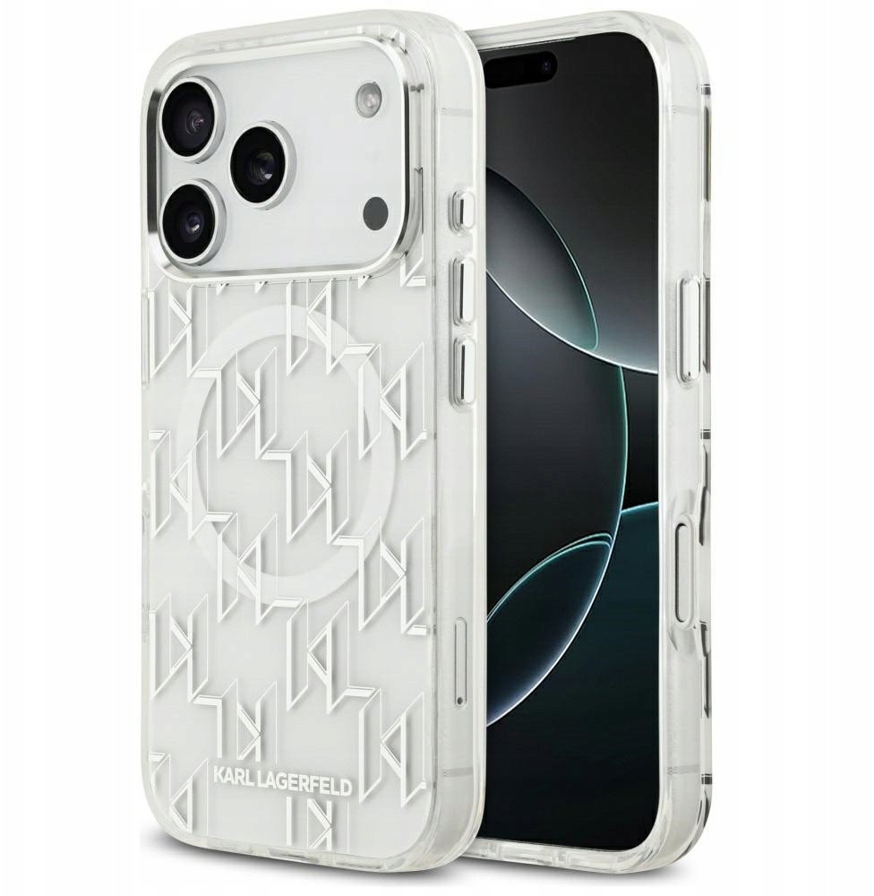 Etui Karl Lagerfeld IML KL Monogram MagSafe do iPhone 17 Pro biały