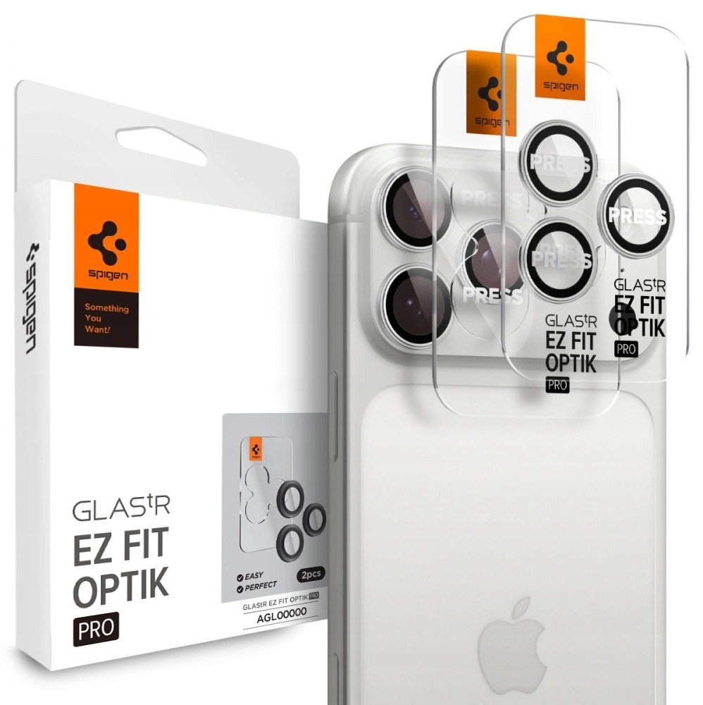 Spigen Spigen Glass tR EZ Fit Optik Pro 2 Pack, silver