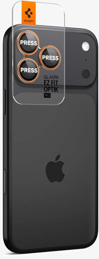 Spigen Glass tR EZ Fit Optik Pro 2 Pack, gray - iPhone 17/16/15/14 Pro / 17/16/15/14 Pro Max