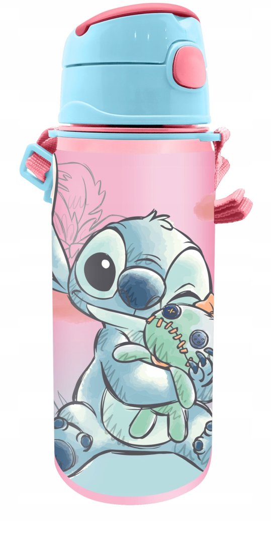 Bidon Aluminiowy Z Ustnikiem 600 Ml Lilo I Stitch / Ohana / St00055