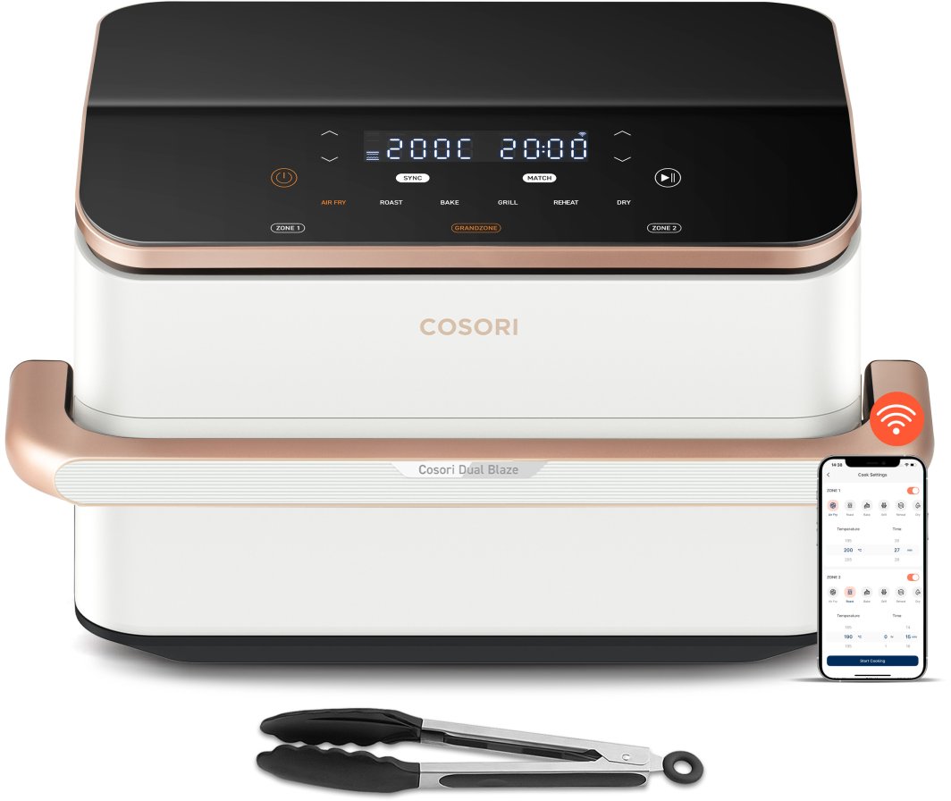 Cosori CAF-TF101S-WEUR Dual Blaze TwinFry Wi-Fi 10 l biały