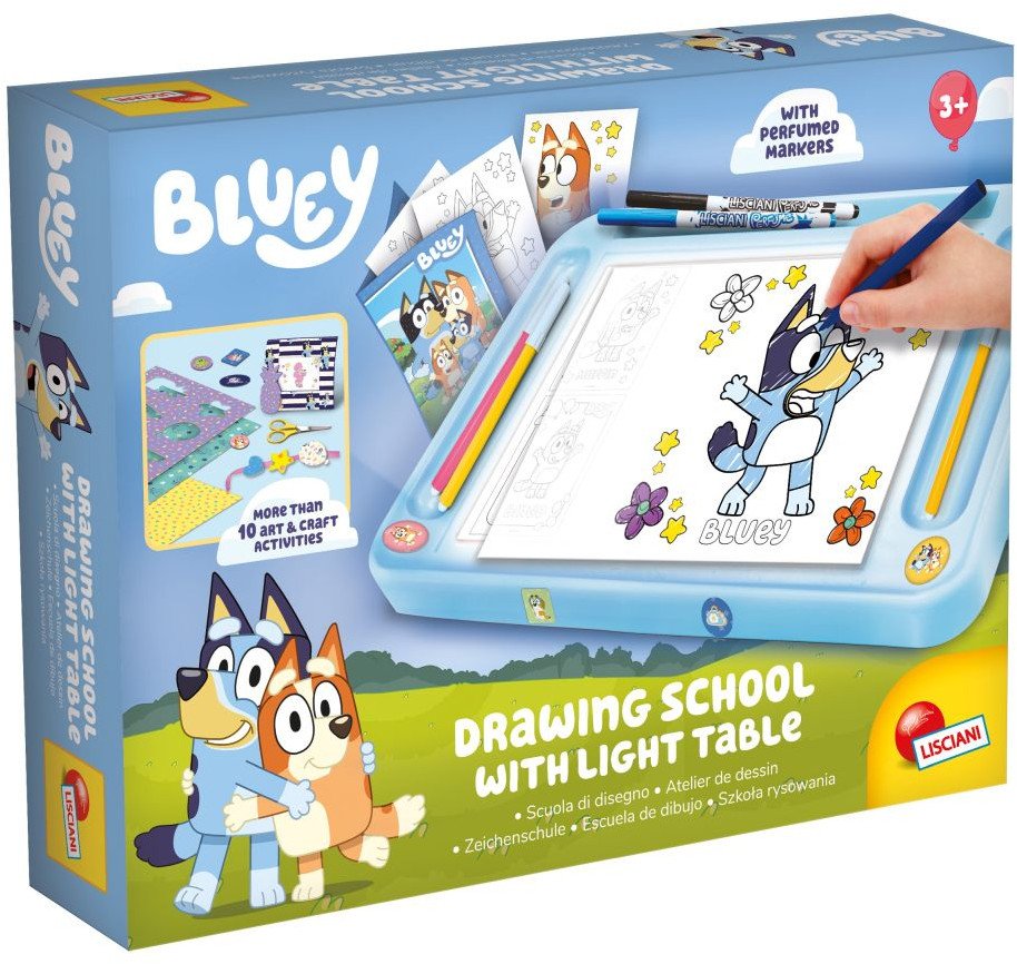 LISCIANI BLUEY SZKOŁA RYSOWANIA Z TABLICĄ LED 1