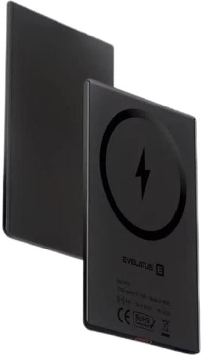 Evelatus 3000mAh Powerbank Super Slim (6.5mm) With Wireless Charging - Black
