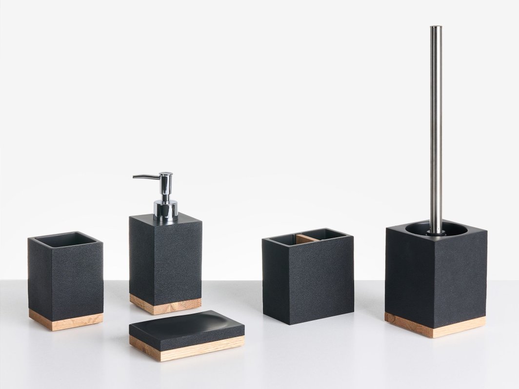 Zestaw akcesoriów łazienkowych 5 elementów TAPICHE Czarny