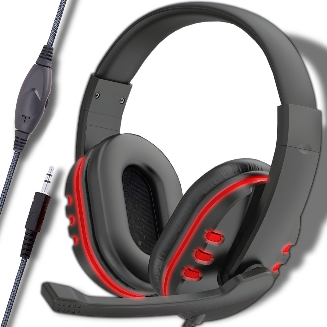 Słuchawki gamingowe z mikrofonem dla graczy LED Słuchawki gamingowe z mikrofonem dla graczy LED