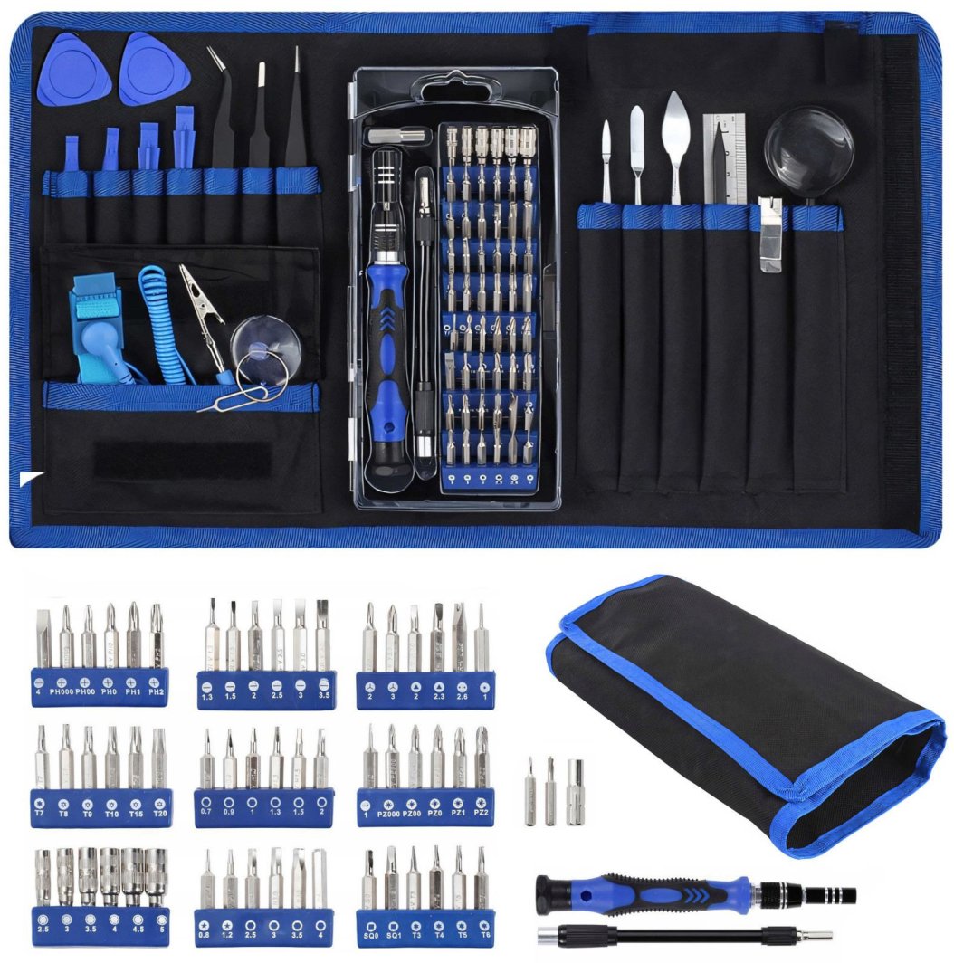 Zestaw wkrętaków śrubokrętów bitów precyzyjnych w etui - 73 el. Zestaw wkrętaków śrubokrętów bitów precyzyjnych w etui - 73 el. 1
