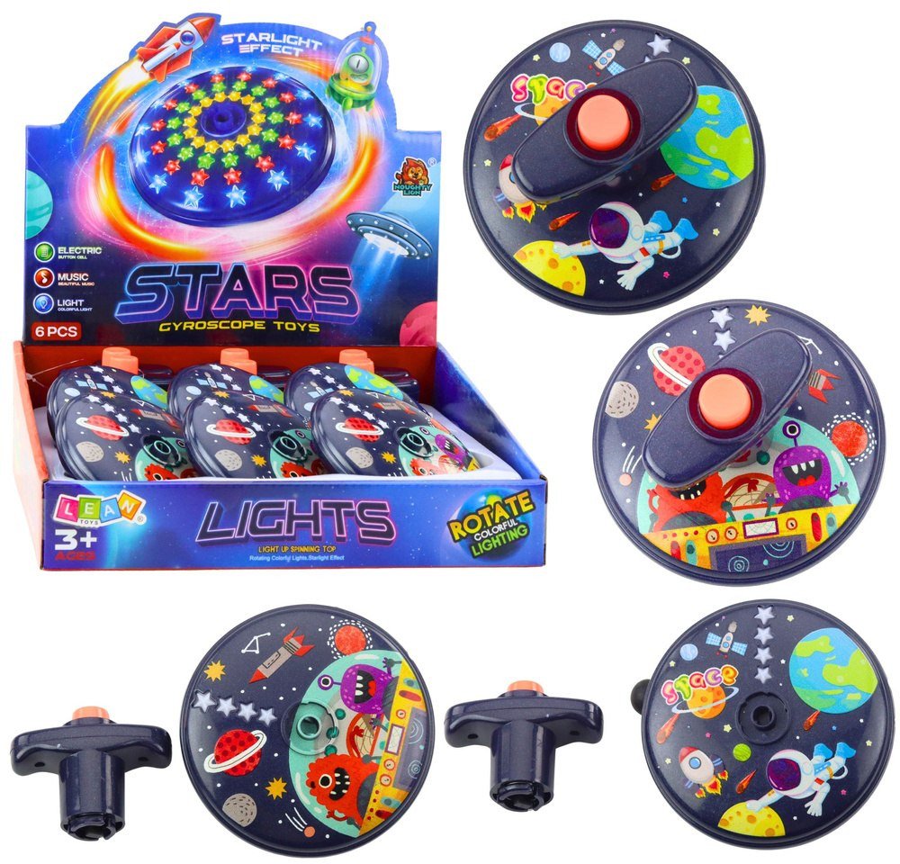 Jokomisiada Kolorowy Świecący Dysk Kosmos Ufo Kręcący Bączek Spinning Top 1