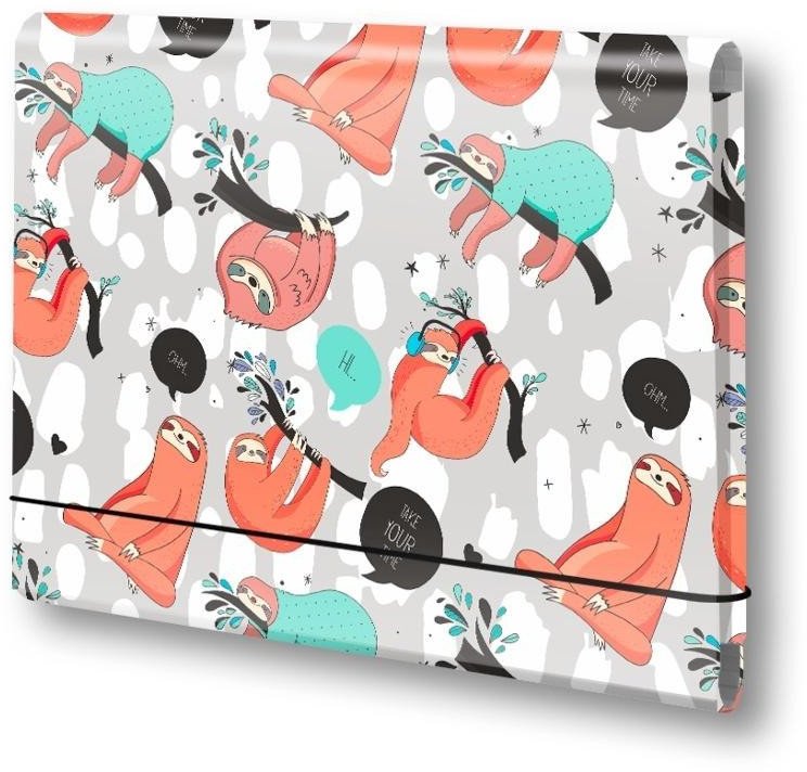 Teczka łamana A5 na gumkę Leniwce PENMATE EDUKAMP