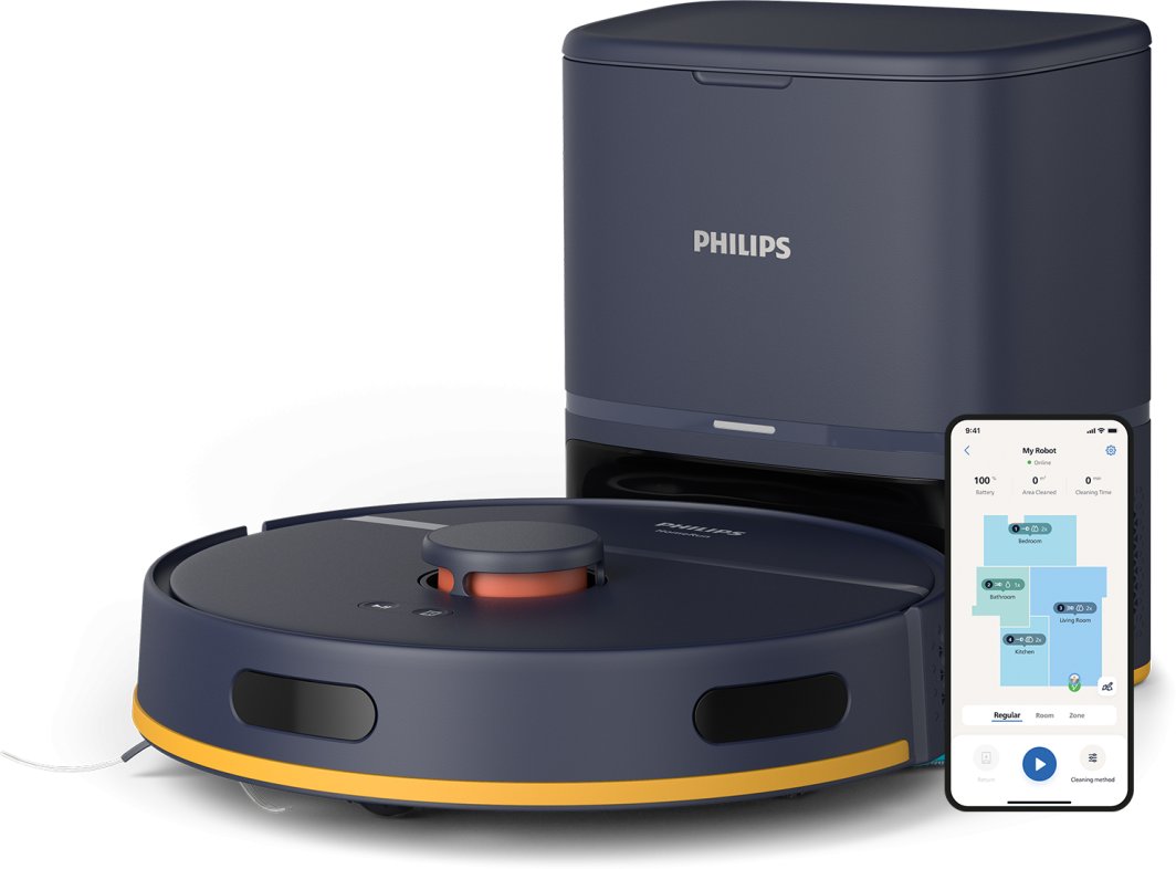 PHILIPS HomeRun 2000. serijas Puteklsucejs robots ar mazgasanas funkciju  tumsi zils XU2100/15 XU2100/15 (8720389065026) 1