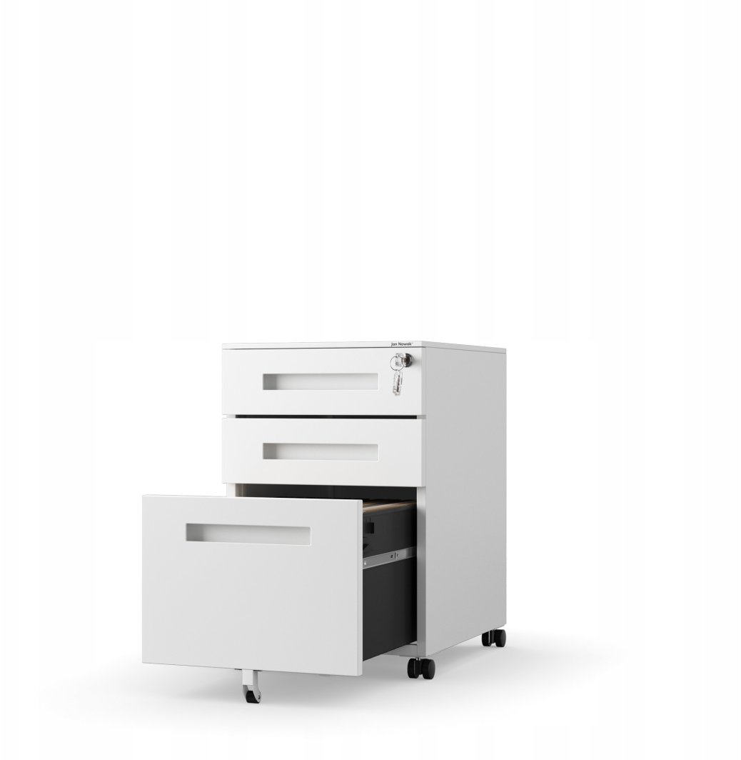 Kontenerek pod biurko KATE 390 x 600 x 500 mm, biały 1